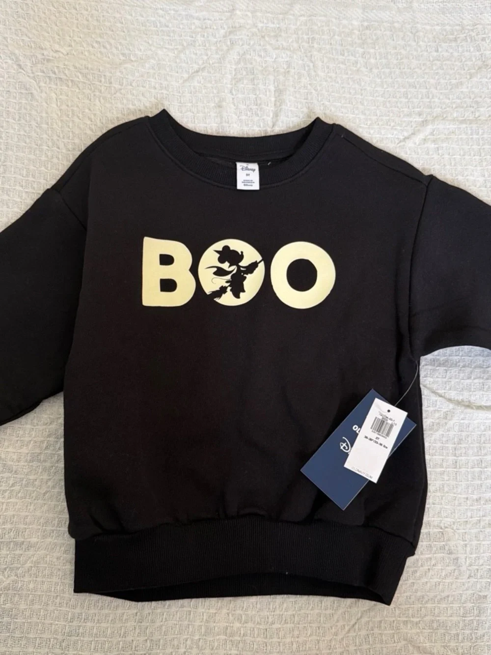Toddler Old Navy Black Sweatshirt with Cream Graphic